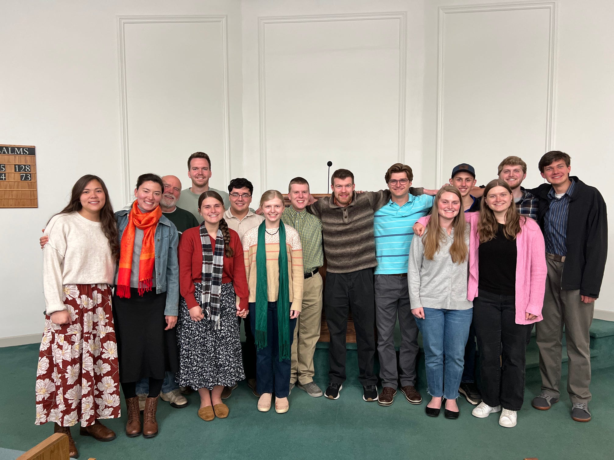 The group together before departing